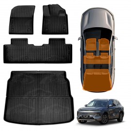 3D Floor Mats Boot Liner Set for Geely Starray EM-i 2025-Onwards With Subwoofer All Weather Heavy Duty Cargo Car Trunk Luggage Tray