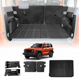 Boot Liner Kick Mats for GWM Tank 300 Tank300 2023-Onwards All Weather Heavy Duty Cargo Car Seat Side Trunk Protector
