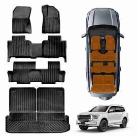 3-Pcs Boot Liner & Floor Mats for GWM Tank 500 Tank500 2024-2025 Heavy Duty Cargo Trunk Mat Luggage Tray