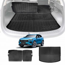 Boot Liner Back Seat Protector for Haval Jolion 2024-Onwards All Weather Heavy Duty Cargo Car Trunk Kick Mats With Upper Boot Level