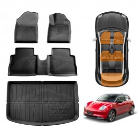 3D Floor Mats Boot Liner Set for GWM Ora 2023-Onwards All Weather Heavy Duty Cargo Car Trunk Luggage Tray