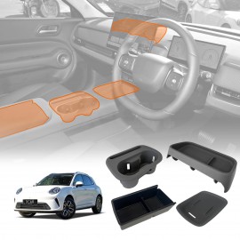 Centre Console Organiser Set for GWM Ora 5 2026-Onwards Dashboard Armrest Tray Storage Box Cup Holder Wireless Charging Pad