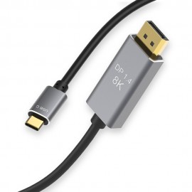 USB-C to DP Cable 1.8m Type-C to DisplayPort 1.4 8K@30Hz 4K@144Hz HDTV Adapter for New MacBook PC Laptop