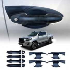 Door Handles Bowl Inserts Cover for Toyota Hilux 2015-2024 Matt Black protector
