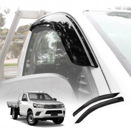 Weathershields for Toyota Hilux Single Cab 2015-2024 Car Weather Shields Wind Deflectors Window Sun Visor 2-Piece Set