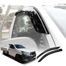 Weathershields for Toyota Hilux Single Cab 2015-2024 Car Weather Shields Wind Deflectors Window Sun Visor 2-Piece Set