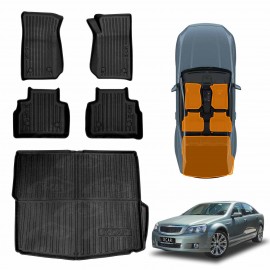 3D Floor Mats Boot Liner Set for Holden Caprice WN 2013-2017 All Weather Heavy Duty Cargo Car Trunk Luggage Tray