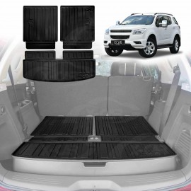 Boot Liners for Holden Colorado 7 2012-2016 All Weather Heavy Duty Cargo Trunk Mat Luggage Tray Car Accessories 3 Pcs Set
