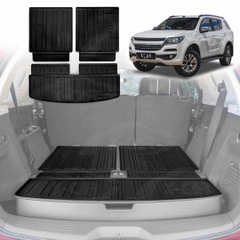 Boot Liners for Holden Trailblazer 2016-2022 All Weather Heavy Duty Cargo Trunk Mat Luggage Tray Car Accessories 3 Pcs Set