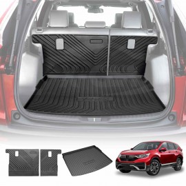 Boot Liner Set for Honda CRV CR-V 2017-2023 All Weather Heavy Duty Car Trunk Back Seat Protector Cargo Kick Mats