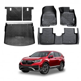 Floor Mat Boot Liner Back Seat Protector for Honda CRV CR-V 2017-2023 Heavy Duty Cargo Car Trunk Kick Mats Cover