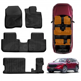 3D Floor Mats for Honda CRV CR-V RS Series 7-Seater 2023-2025 Heavy Duty All Weather TPE Car Mats Carpet Liner Set