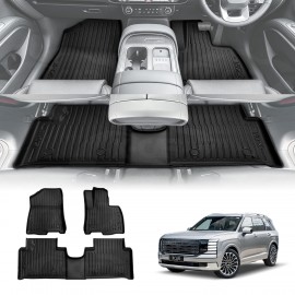 3D Floor Mats Set for Hyundai Palisade LX3 2026-Onwards Heavy Duty All Weather Front Rear Car Liners