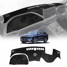 Dash Mat for Hyundai SantaFe Santa Fe 2018-2023 With HUD Non-Slip Microfiber Pad Cover Interior Accessories 