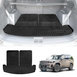 3D All Weather Boot Liner for Hyundai SantaFe Santa Fe 6/7 Seater 2024-2025 Heavy Duty Cargo Trunk Cover Mat Luggage Tray