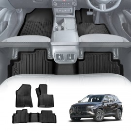 3D Floor Mats for Hyundai Tucson NX4 Hybrid 2021-Onwards Heavy Duty All Weather Car Waterproof Interior Protection Liner Set