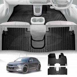 3D Floor Mats for Hyundai IONIQ 5 IONIQ 5 2021-2025 Heavy Duty All Weather Car Mats Carpet Liner Set