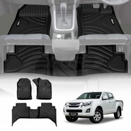 Floor Liner for ISUZU D-MAX DMAX Dual Cab 2012-2020 Heavy Duty All Weather Car Mat Carpet Complete Set