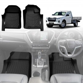 3D Floor Mats for ISUZU D-MAX DMAX Single Cab 2020-Onwards All-Weather Heavy Duty Customized Car Carpet Liners Full Set