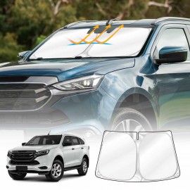 WindScreen Sun Shade for Isuzu MU-X MUX 2022-2025 Blocks UV Rays Foldable Custom Wind Screen Sun Visor Protector