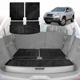 3 Pcs Boot Liners for Isuzu MU-X MUX 2013-2021 All Weather Heavy Duty Cargo Trunk Mat Luggage Tray Car Accessories