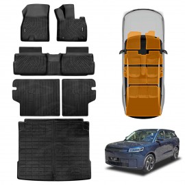 Floor Mats Boot Liner Set for Jaecoo J5 EV 2025-Onwards All Weather Car Trunk Cargo Kick Back Seat Cover