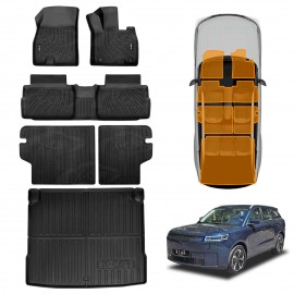 Floor Mats Boot Liner Set for Jaecoo J5 EV 2025-Onwards All Weather Car Trunk Cargo Kick Back Seat Cover