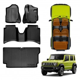 3D Floor Mats Boot Liner for Suzuki Jimny XL 5-Door 2023-2025 Auto Transmission All Weather Heavy Duty Cargo Car Trunk Luggage Tray