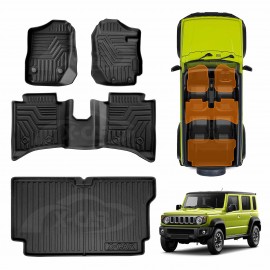 3D Floor Mats Boot Liner for Suzuki Jimny XL 5-Door 2023-2025 Manual Transmission All Weather Heavy Duty Cargo Car Trunk Luggage Tray
