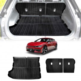 Boot Liner Back Seat Protector for Kia EV6 2021-2025 All Weather Heavy Duty Cargo Car Trunk Kick Mats