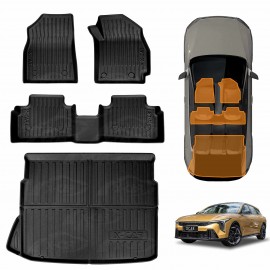 3D Floor Mats Boot Liner Set for Kia K4 Hatch 2024-Onwards With Subwoofer All Weather Heavy Duty Cargo Car Trunk Luggage Tray