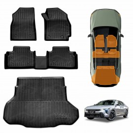 3D Floor Mats Boot Liner Set for Kia K4 Sedan 2024-Onwards All Weather Heavy Duty Cargo Car Trunk Luggage Tray