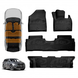 3D Floor Mats for Kia Sorento UM Series 2015-2020 Heavy Duty All Weather Car Mats Carpet Liner Set
