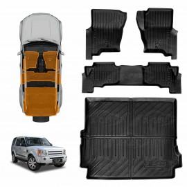 Front Rear Floor Mats Boot Liner for Land Rover Discovery & Discovery 3 4 D3 D4 2005-2016 All Weather Heavy Duty Cargo Car Trunk Luggage Tray