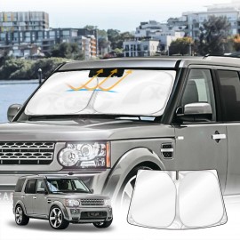 WindScreen Sun Shade for Land Rover Discovery 3 4 2004-2016 Blocks UV Rays Foldable Custom Wind Screen Sun Visor Protector
