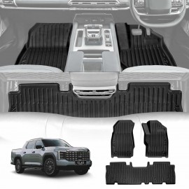 3D Floor Mats for LDV Terron 9 Dual Cab 2025-Onwards Heavy Duty All Weather Car Waterproof Interior Protection Liner Set