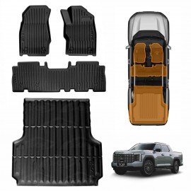 3D Floor Mats Tub Liner for LDV Terron 9 Dual Cab 2025-Onwards All Weather Heavy Duty Cargo Car Trunk Luggage Tray