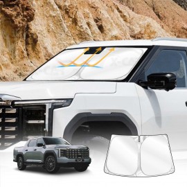 WindScreen Sun Shade for LDV Terron 9 Dual Cab 2025-Onwards Blocks UV Rays Sun Visor Protector Foldable Front Sunshade