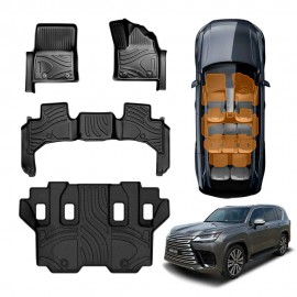 3D Heavy Duty All Weather Car Mat Floor Liner Full Set for Lexus LX Series LX500d LX600 2021-2025