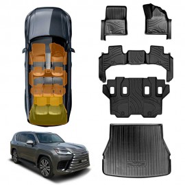Boot Liner & Floor Mats for Lexus LX Series LX500d LX600 2021-2025 Heavy Duty Cargo Trunk Mat Luggage Tray