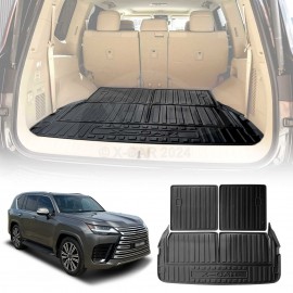 3-Pcs Boot Liner for Lexus LX Series LX500d LX600 2021-2025 Heavy Duty Cargo Trunk Mat Luggage Tray