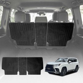 Back Seat Protector for Lexus LX Series LX500d LX600 2021-Onwards All Weather Heavy Duty Car Seat Kick Mats