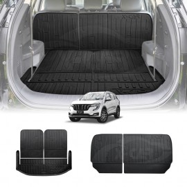 Boot Liners Kick Mats Set for Mahindra XUV700 2023-Onwards All Weather Heavy Duty Cargo Car Trunk Back Seat Protector