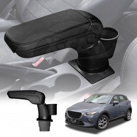 Central Armrest Storage Box with Cup Holder for Mazda CX-3 CX3 2015-2025 Arm Rest Car Interior Accessories