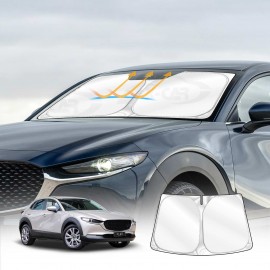 WindScreen Sun Shade for Mazda CX30 CX-30 2019-Onwards Blocks UV Rays Sun Visor Protector Foldable Sunshade