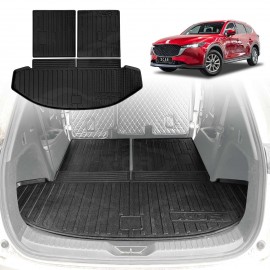 Boot Liners for Mazda CX-8 CX8 2018-2024 All Weather Heavy Duty Cargo Trunk Mat Luggage Tray Car Accessories 3 Pcs Set