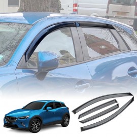 Weathershields for Mazda CX-3 2015-2024 Car Weather Shields Wind Deflectors Window Sun Visor