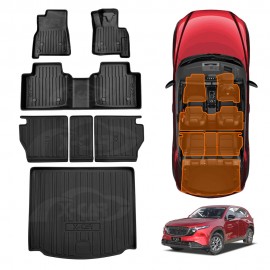 Floor Mats Boot Liner Set for Mazda CX-5 CX5 KM Series 2026-Onwards Heavy Duty All Weather Car Trunk Cargo Kick Back Seat Cover