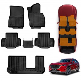 3D Floor Mats for Mazda CX-80 CX80 2024-Onwards Heavy Duty All Weather Car Mats Carpet Liner Set