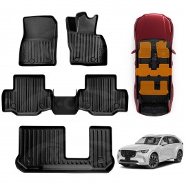 3D Heavy Duty All Weather Car Mats Floor Liner Full Set for Mazda CX-90 CX90 7-Seater 2023-2025